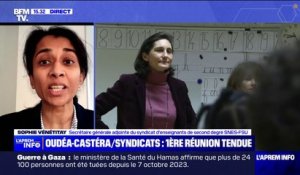 "Elle doit entendre à quel point elle a blessé la profession": Sophie Vénétitay du syndicat enseignant SNES-FSU réclame des excuses à Amélie Oudéa-Castéra