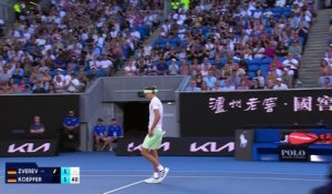 Alexander Zverev - Dominik Koepfer - Les temps forts du match - Open d'Australie