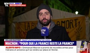 Conférence de presse d'Emmanuel Macron: William Martinet (LFI) se dit "indigné" que le président de la République "n'ait pas eu un seul mot pour les personnes sans-abri"