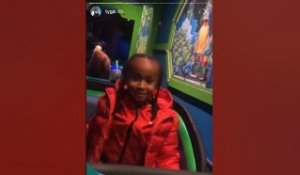 Tyga Hits Disneyland With His Son