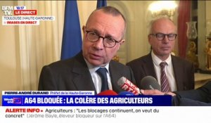 Blocage de l'A64: "Il n'est pas possible d'apporter des solutions dans l'urgence" dans certains dossiers, affirme le préfet de la Haute-Garonne