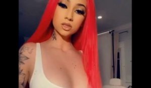 Bhad Bhabie Shows New All Red Hair