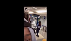 Little Kid Flexes With DaBaby In Airport
