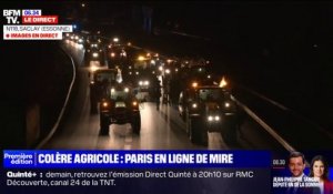 Colère des agriculteurs: des tracteurs bloquent la N118 à hauteur de Saclay en Essonne