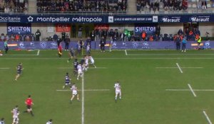 TOP 14 - Essai de Arthur VINCENT (MHR) - Montpellier Hérault Rugby - Section Paloise