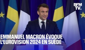 "Nous espérons le meilleur avec Slimane": Emmanuel Macron évoque l'Eurovision 2024 lors de son discours en Suède