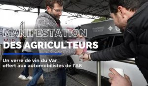 Colère des agriculteurs : des verres de vin du Var offert aux automobilistes de l’A8
