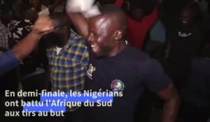 Football: les supporters du Nigeria fêtent la qualification en finale de la CAN