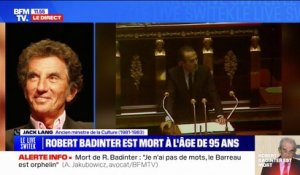 "Robert Badinter est un autre mot pour écrire liberté": l'hommage de Jack Lang à l'ancien ministre de la Justice de François Mitterrand
