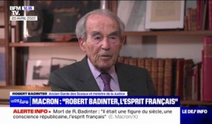 "Il a une capacité à se projeter sur l'avenir": Robert Badinter évoquait Emmanuel Macron durant l'entre-deux-tours en 2022