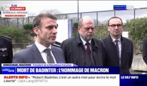 "La nation a perdu un grand homme (...), un hommage national lui sera rendu": Emmanuel Macron rend hommage à Robert Badinter