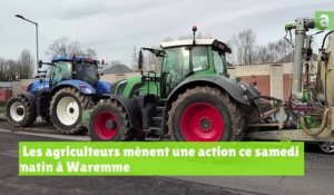 Les agriculteurs bloquent l'entrée du Colruyt de Waremme