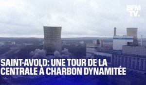 Moselle: la plus haute tour de la centrale électrique de Saint-Avold dynamitée
