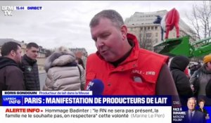 Colère des agriculteurs: des producteurs de lait manifestent à Paris