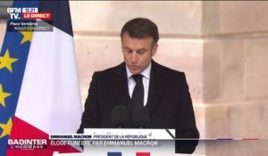 Hommage national à Robert Badinter: "Il sera l'avocat pour toujours de cette cause, l'abolition" de la peine de mort, déclare Emmanuel Macron