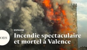 Un incendie ravage un immeuble résidentiel à Valence en Espagne