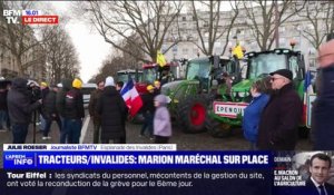 Colère des agriculteurs: Marion Maréchal, tête de liste "Reconquête" aux européennes, a rendu visite aux manifestants sur l'esplanade des Invalides