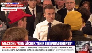 Emmanuel Macron: "Chez qui en Europe vous avez un chef d'État ou de gouvernement qui a ce dialogue avec les paysans ? Nulle part"