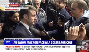 Emmanuel Macron: "Quand il fallait voter la PAC, l'assurance récoltes et les retraites agricoles, le Rassemblement national n'était pas là"
