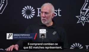 Spurs - Popovich : “Wemby deviendra de plus en plus physique au fil des années”