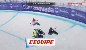 La chute de Chloé Trespeuch en finale - Snowboardcross - CM Sierra Nevada