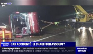 Accident d'autocar mortel sur l'A6: le chauffeur "pense s'être assoupi"