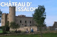 Vue aérienne du château d'Essalois à Chambles