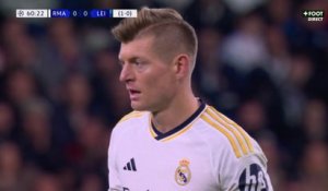 Le tir de Toni Kroos stoppé à une main par Gulacsi