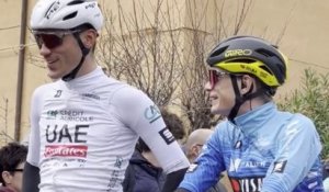 Tirreno-Adriatico 2024 - Jonas Vingegaard blague avec Juan Ayuso au départ de la 6e étape : "Je vais attaquer dès le km 1 !"
