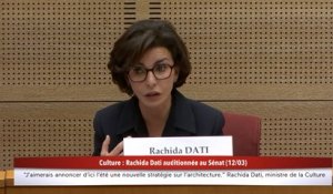 100% Sénat - Rachida Dati, ministre de la culture auditionnée