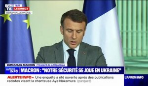 Emmanuel Macron: "Nous continuerons comme nous l'avons fait depuis le premier jour à ne jamais prendre l'initiative de quelque escalade"