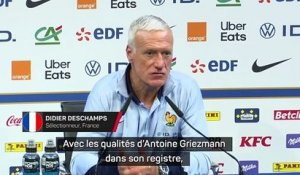 Pour Deschamps, il sera "très, très difficile" de remplacer Griezmann