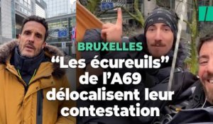 Pour s’opposer à l’A69, les « écureuils » se sont perchés en plein cœur de Bruxelles
