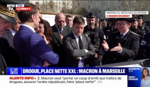 Emmanuel Macron est en visite surprise à Marseille dans le cadre de l'opération anti-drogue