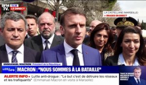 Trafic de drogue: Emmanuel Macron annonce 82 interpellations et "une soixantaine de garde à vue" depuis hier à Marseille