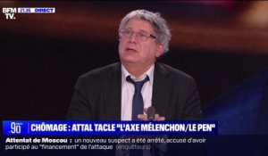 "Un pavé politicien fait pour éviter de parler du problème": Éric Coquerel (LFI) répond aux propos de Gabriel Attal évoquant "un axe Mélenchon / Le Pen" contre la réforme de l'assurance chômage