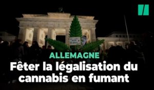 À Berlin, pour fêter la légalisation partielle du cannabis, des milliers de fumeurs réunis porte de Brandebourg