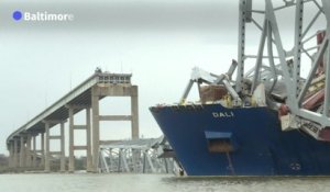 Pont effondré à Baltimore : opération de déblaiement de l'épave