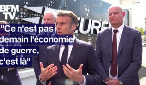 Armement: Emmanuel Macron s'exprime après avoir posé la première pierre d'une usine de poudre