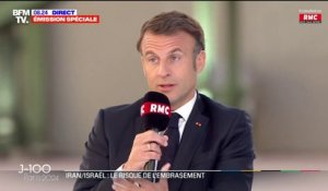Emmanuel Macron assure vouloir "tout faire pour éviter un embrasement" au Moyen-Orient après l'attaque de l'Iran en Israël