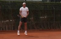 Barcelone - Nadal à l'entraînement avant de reprendre la compétition