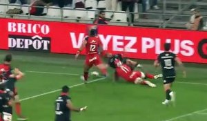 TOP 14 - Essai de Lucas TAUZIN (ST) - RC Toulon - Stade Toulousain