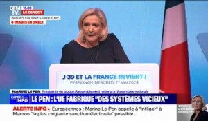 Marine Le Pen veut "éradiquer le trafic d'êtres humains en traquant les passeurs, en condamnant les ONG qui sont leurs complices" affirme Marine Le Pen