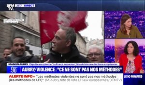 Manon Aubry (LFI) sur l'exfiltration de Raphaël Glucksmann à Saint-Etienne: "Je lui demande des excuses d'avoir calomnié un mouvement politique qui n'a pas de rapport avec ce qu'il s'est passé"