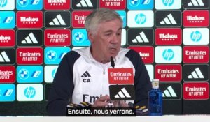 Ancelotti : "La finale que nous avons en tête est celle de mercredi, contre le Bayern, et Lunin jouera"