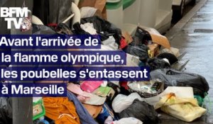 À deux jours de l'arrivée de la flamme olympique, les poubelles s'entassent à Marseille
