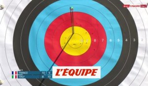 La victoire des Français par équipes - Tir à l'arc - Championnats d'Europe