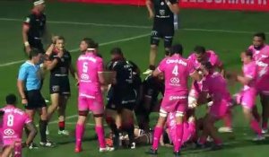 TOP 14 - Essai de Lucas PEYRESBLANQUES (SFP) - Stade Toulousain - Stade Français Paris