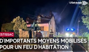 D’importants moyens mobilisés pour un feu d’habitation à Estissac