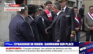 Synagogue de Rouen: Gérald Darmanin est arrivé sur place
